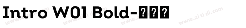 Intro W01 Bold字体转换